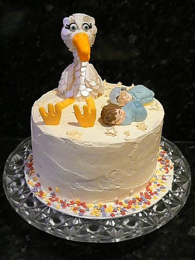 Twins baby shower cake - Cake by vanillasugar