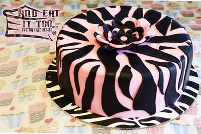 Pink zebra baby shower!  - Cake by And Eat It, Too