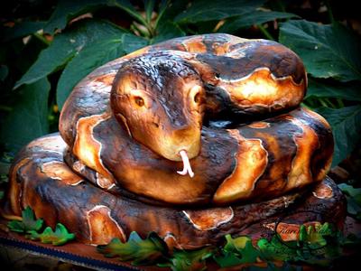 Copperhead Snake - Cake by Karens Kakes