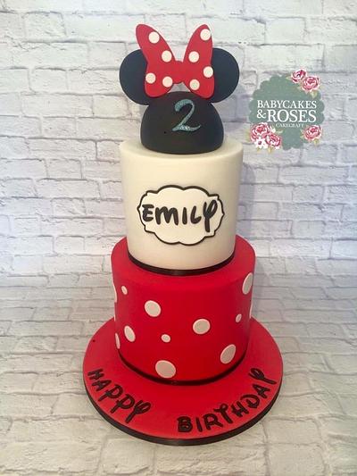 2 Tier Mickey Mouse/Minnie Mouse Cake - Cake by Babycakes & Roses Cakecraft