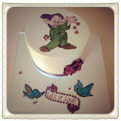 Handpainted "Dopey" birthday cake - Cake by Mandy
