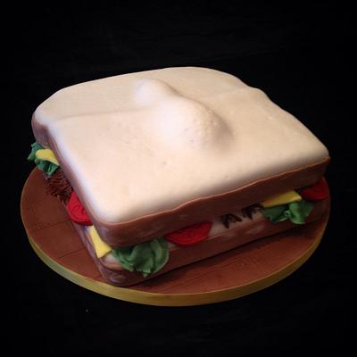 Bird in a sandwich - Cake by Caron Eveleigh