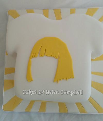 Sia t-shirt cake - Cake by Helen Campbell