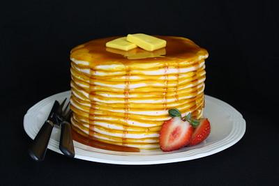 "Pancake" Cake - Cake by CakeCreationsCecilia