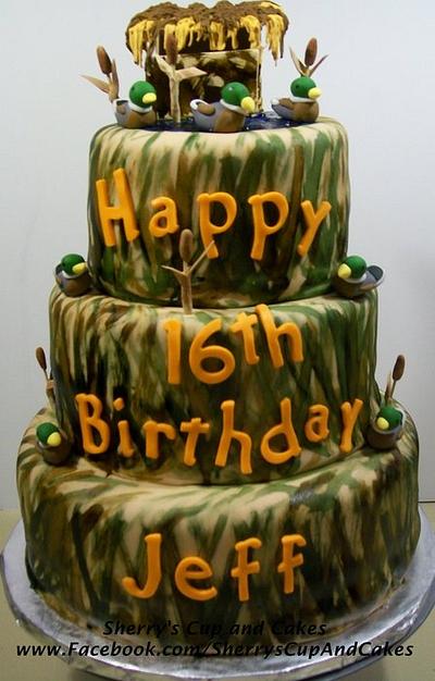 Duck Cake in the Realtree design - Cake by Sherry