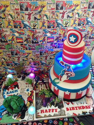 Captain America Cake - Cake by Dinkyscakes