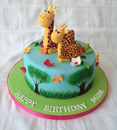 Giraffes - Cake by Keeley Cakes