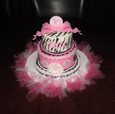 Pink and Zebra Print Cake - Cake by Jaybugs_Sweet_Shop