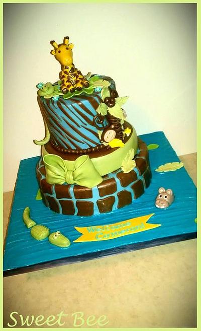 Jungle Baby Shower - Cake by Tiffany Palmer