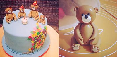 Teddy Family cake - Cake by Manjoooz