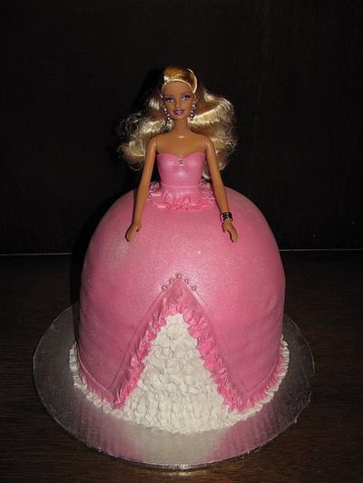 Ruffled Barbie - Cake by Lacey Deloli