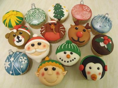 christmas cupcakes selection - Cake by zoe
