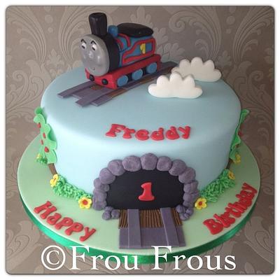 Thomas the Tank Engine for a 1st birthday - Cake by Frou Frous Cakes