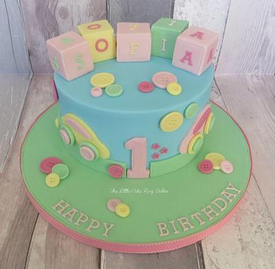 Pastel Cars and Blocks - Cake by Little Cake Fairy Dublin