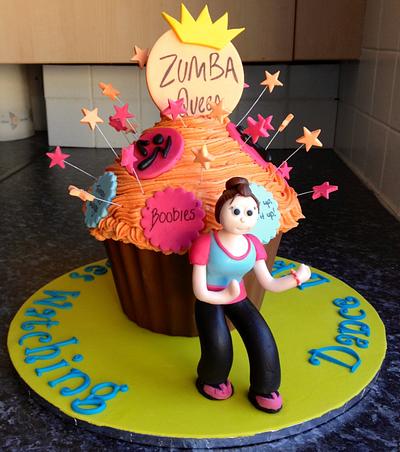 Zumba giant cupcake - Cake by Perry Bakeswell