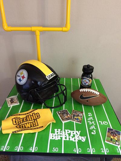 Pittsburgh Steelers football cake  - Cake by The Cake Mamba