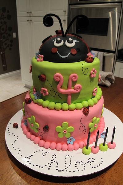 Ladybug 4th Birthday - Cake by Sharon
