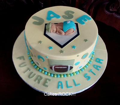 Sports Baby Shower - Cake by Cakes ROCK!!!  