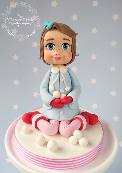 Snow Girl Cake Topper - Cake by Amanda’s Little Cake Boutique