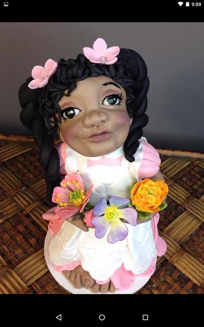 Flower Baby cake topper - Cake by Lesi Lambert - Lambert Academy of Sugar Craft