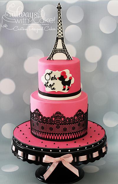 Pink Poodle In Paris - Cake by AlwaysWithCake