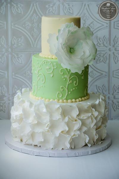 Mint and cream - Cake by Magda's cakes