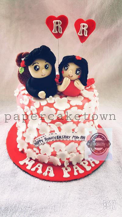 Anniversary cake in full fondant😇 - Cake by sheenam gupta