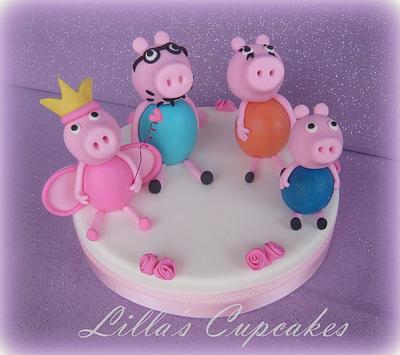 Pepa Pig Family - Cake by Lilla's Cupcakes