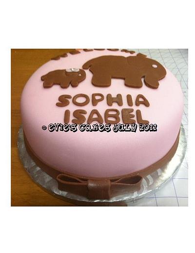 Elephant Themed Baby Shower Cake & Cupcakes - Cake by BlueFairyConfections
