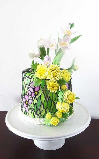 Stained glass cake  - Cake by Fainaz Milhan cakedesign 