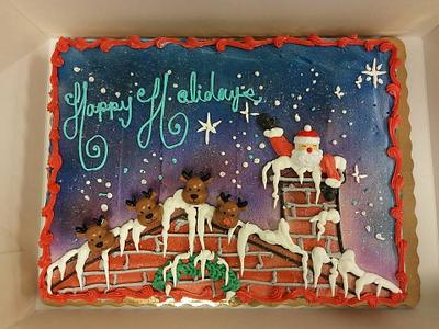 Seasons greeting - Cake by Enchanted Bakes by Timothy 