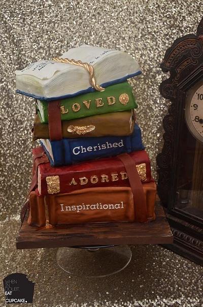 Vintage stack of books  - Cake by Sahar Latheef