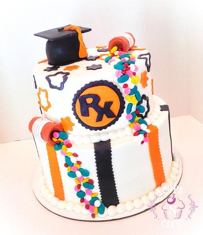 Pharmacy Grad - Cake by Cups-N-Cakes 