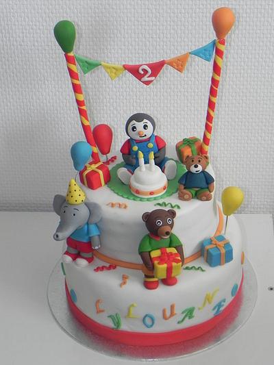 cake tchoupi et doudou , petit ours brun et badou  - Cake by cendrine