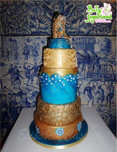 Klimt's Kiss inspired cake - Cake by Bety'Sugarland by Elisabete Caseiro 