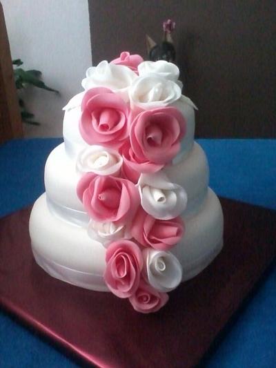 pink and whitwe roses - Cake by jaroslav