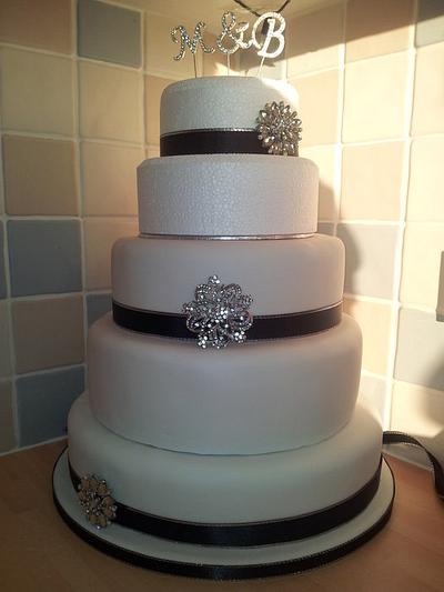 my first stacked wedding cake - Cake by Kimberly Fletcher