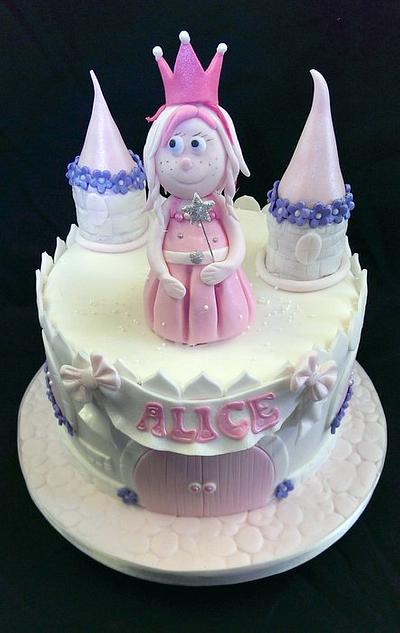 Pink Princess Castle Cake - Cake by Chocomoo