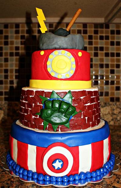 Avengers Superhero Cake - Cake by Covered In Sugar