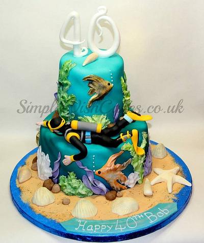 Scuba Diver Under the Sea - Cake by Stef and Carla (Simple Wish Cakes)