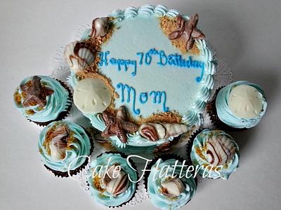 Mom's 70th Birthday at the beach - Cake by Donna Tokazowski- Cake Hatteras, Martinsburg WV