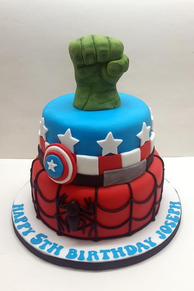Super Hero Birthday Cake  - Cake by Sarah Poole