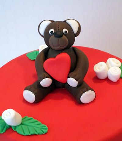 Valentine's Day Teddy Bear Cake - Cake by Kate