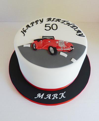 Vintage Classic Car 50th Birthday Cake - Cake by Angel Cake Design