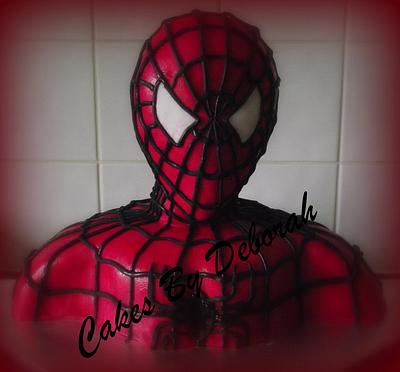 spiderman bust - Cake by cakesbydeborah