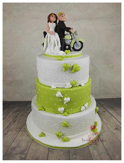 Motorbike Wedding - Cake by Sandy's Cakes - Torten mit Flair