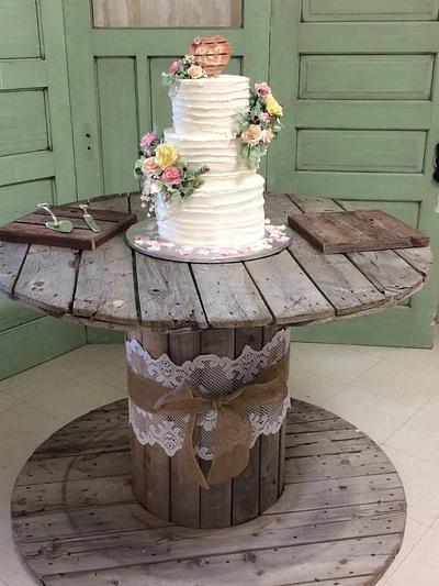 Rustic Wedding Cake - Cake by Sweet Art Cakes