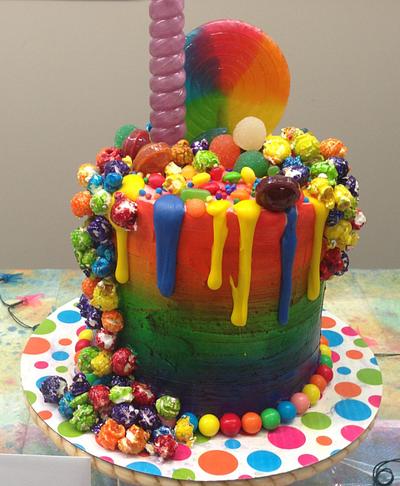 RAINBOW DRIP CAKE - Cake by Lilissweets