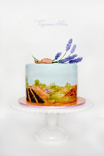 Wedding cake with lavender - Cake by Alina Vaganova