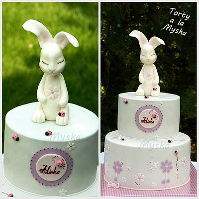 bunny baby shower - Cake by Myska